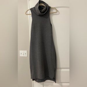 Grey Turtleneck Dress
